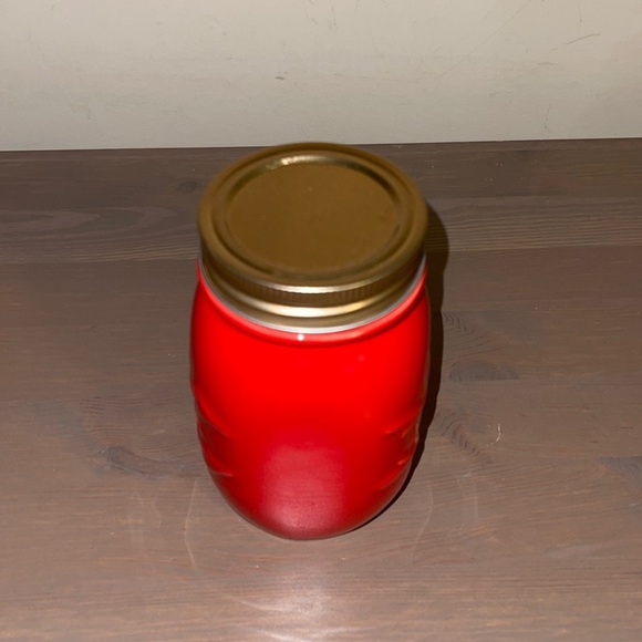 David’s Tea Red Ceramic Jar Mug with Lid and Infuser - Picture 6 of 11